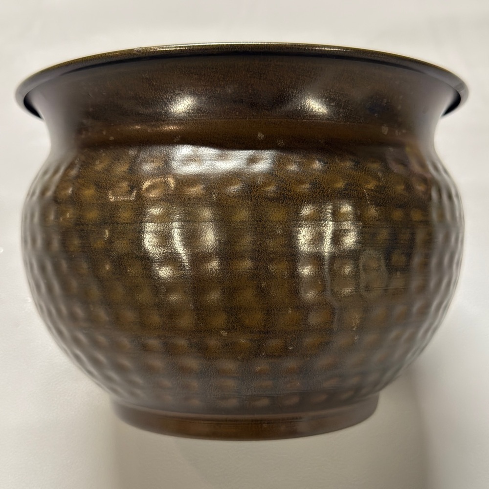 Smith and Hawken Hammered Brass Planter Bowl - Picture 4 of 8
